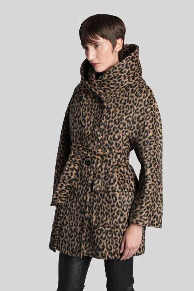 Tagliatore Leopard Printed Jilly Coat In Brown