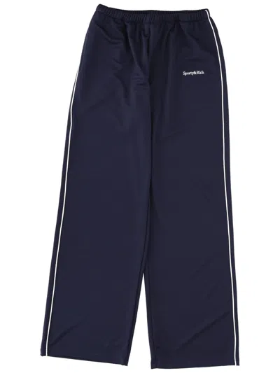 Sporty &amp; Rich Pants With Logo In Blue