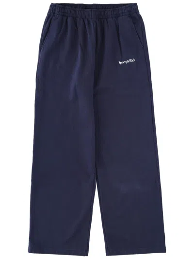 Sporty &amp; Rich Pants With Logo In Blue