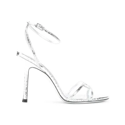 Jimmy Choo 1998 Leo Candy Wrap Leather In Silver