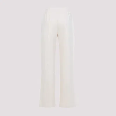 Moncler Straight Leg Sweat Trousers Side Pockets In White