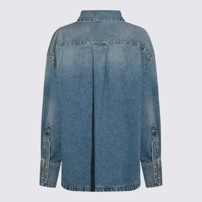 Attico Blue Cotton Shirt In Blue