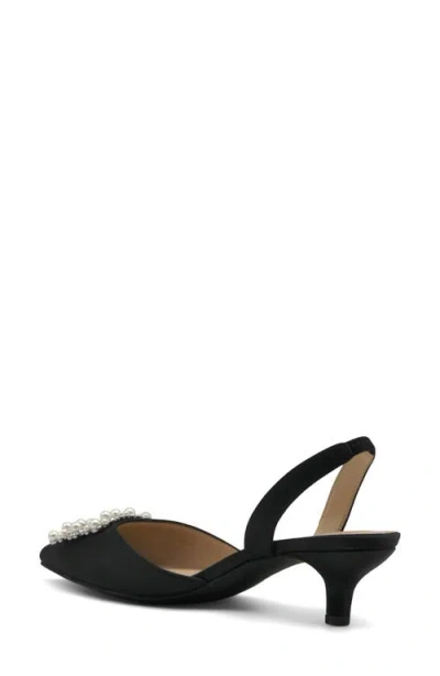 Adrienne Vittadini Suza Embellished Slingback Pump In Black