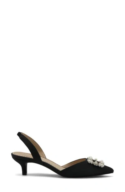 Adrienne Vittadini Suza Embellished Slingback Pump In Black