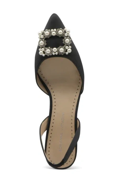 Adrienne Vittadini Suza Embellished Slingback Pump In Black