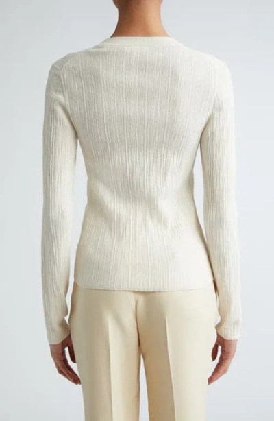 A.l.c . Fisher Rib Cotton Blend Cardigan In White