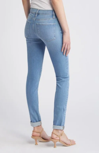 Frame Le Garcon Cropped Mid-rise Boyfriend Jeans In Blue