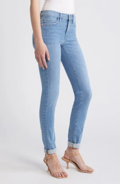 Frame Le Garcon Cropped Mid-rise Boyfriend Jeans In Blue