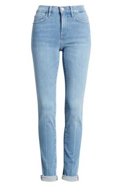 Frame Le Garcon Cropped Mid-rise Boyfriend Jeans In Blue