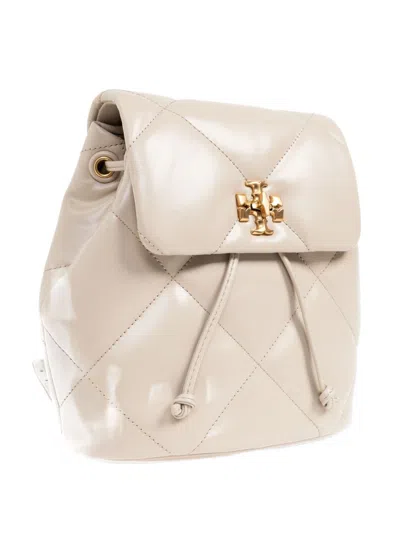 Tory Burch Kira Diamond Small Leather Backpack In Neutral
