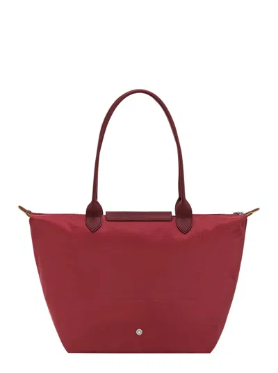 Longchamp Le Pliage Original Red Tote Bag With Embossed Logo In Canvas Woman In Red