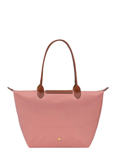 Longchamp Le Pliage Original Pink Tote Bag With Embossed Logo In Canvas Woman In Pink