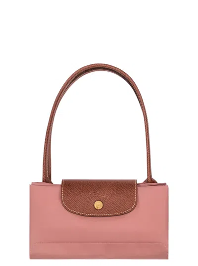 Longchamp Le Pliage Original Pink Tote Bag With Embossed Logo In Canvas Woman In Pink