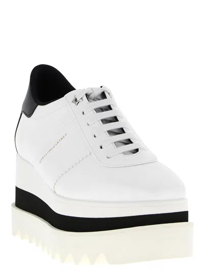 Stella Mccartney 80mm Sneak-elyse Two-tone Platform Sneakers In White
