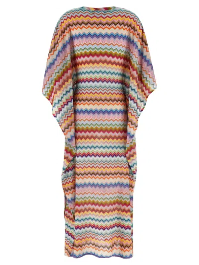 Missoni Zigzag Knit Dress Dresses Multicolor In Multi