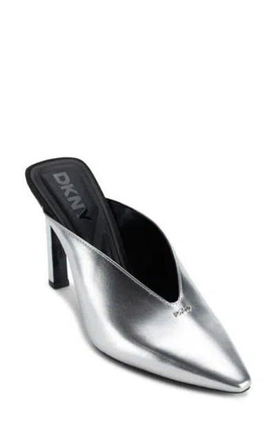 Dkny Cadena Mule In Silver