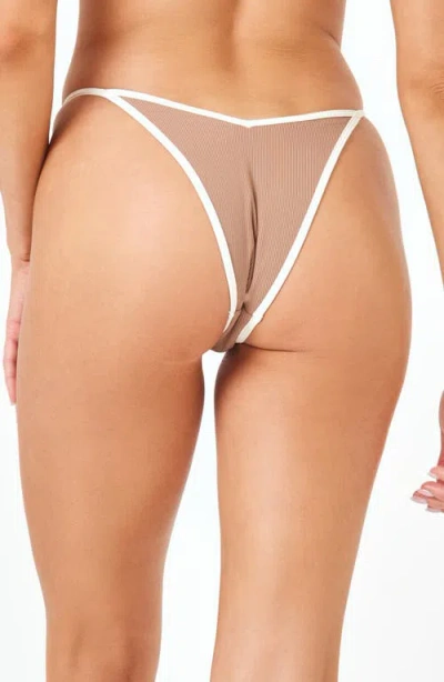 L*space Lspace Pixie Bitsy Bikini Bottoms In Brown