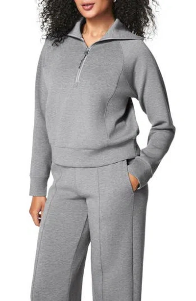 Spanx Airessentials Half Zip Sweatshirt In Gray