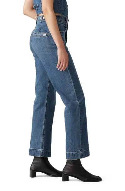 Levi's Ribcage Tailored High Waist Ankle Straight Leg Jeans In Blue