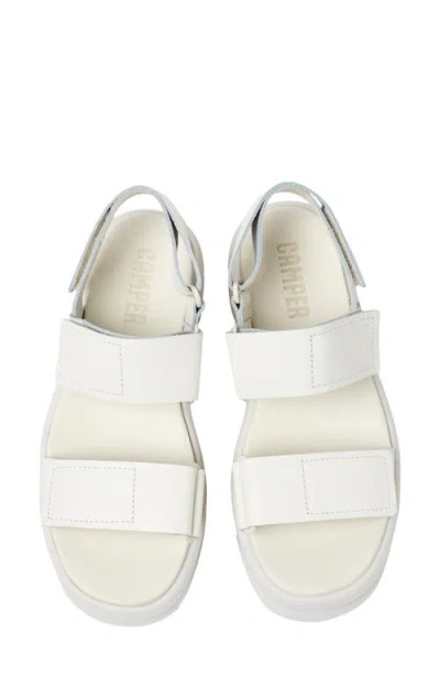 Camper Pelotas Flota Up Platform Sandal In White