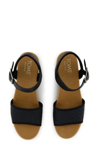 Toms Diana Platform Wedge Sandal In Black