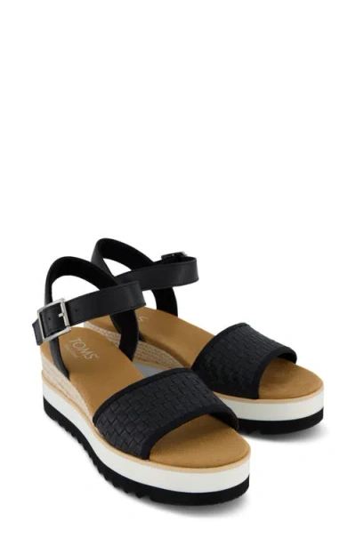 Toms Diana Platform Wedge Sandal In Black