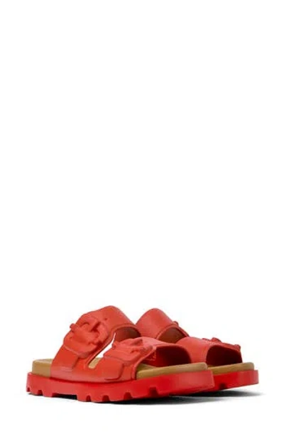 Camper Brutus Slide Sandal In Red
