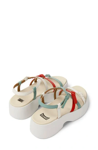 Camper Tasha Ankle Strap Platform Sandal In Multi