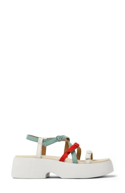 Camper Tasha Ankle Strap Platform Sandal In Multi