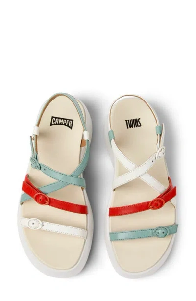 Camper Tasha Ankle Strap Platform Sandal In Multi