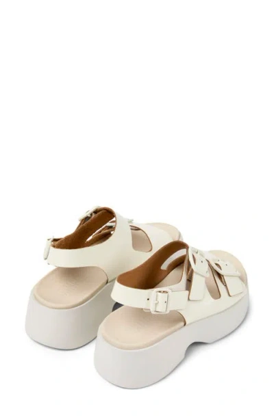 Camper Tasha Platform Sandal In White