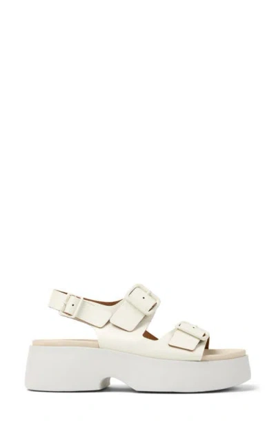 Camper Tasha Platform Sandal In White