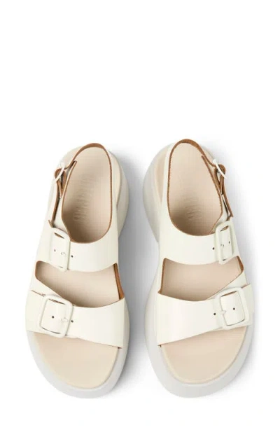 Camper Tasha Platform Sandal In White