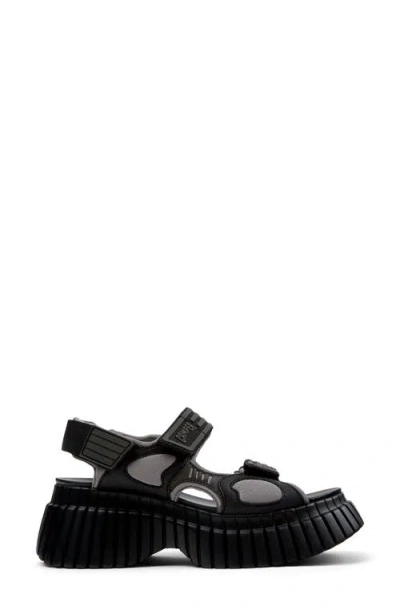 Camper Pix Bcn Platform Sandal In Black