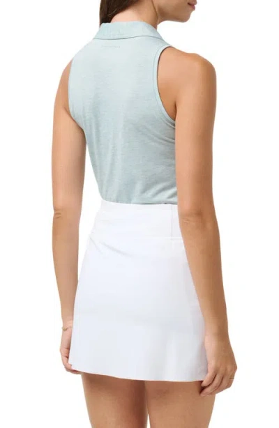 Travismathew Featherweight Active Sleeveless Polo In Gray