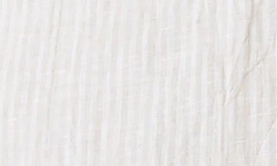 Eileen Fisher Classic Collar Organic Linen Long Sleeve Button-up Shirt In Chalk