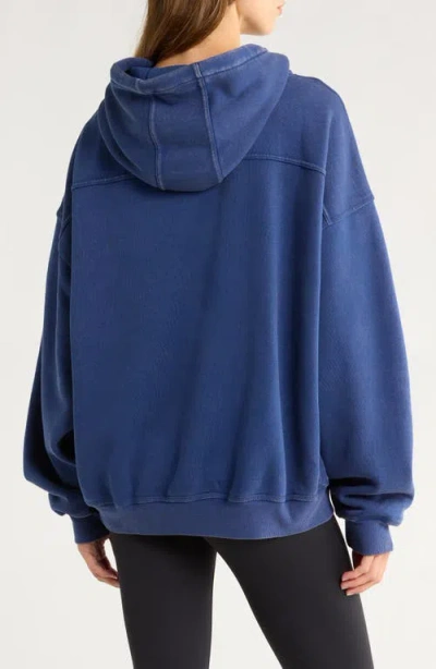 Free People Fp Movement Final Call Fleece Hoodie In Blue