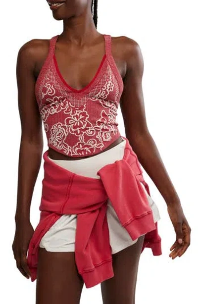 Free People Fp Movement Day Dream Crop Tank In Red