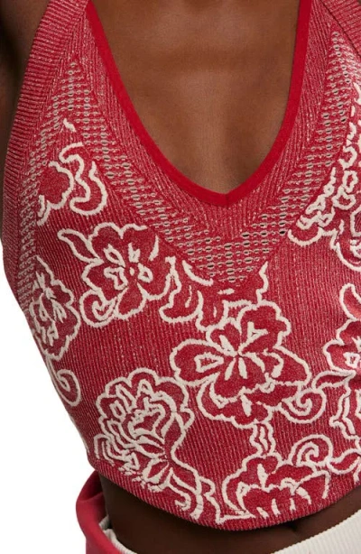 Free People Fp Movement Day Dream Crop Tank In Red