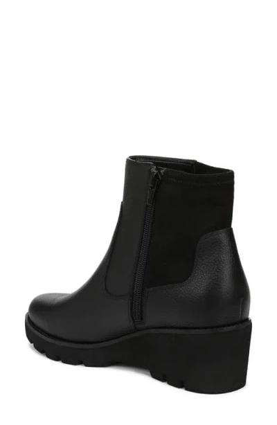 Vionic Aria 2.0 Platform Wedge Bootie In Black