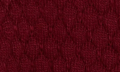 Elodie Bubble Knit Crop Sweater In Red