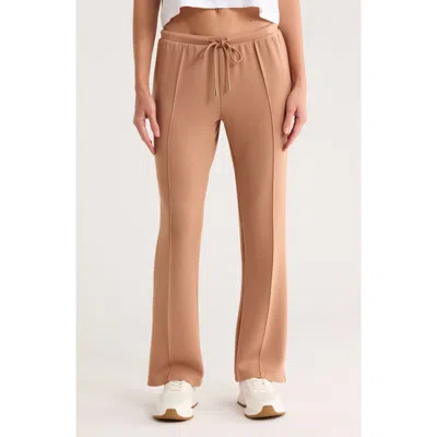 Nanette Lepore Play Front Seam Scuba Knit Flare Pants In Brown