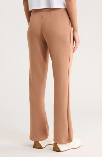 Nanette Lepore Play Front Seam Scuba Knit Flare Pants In Brown