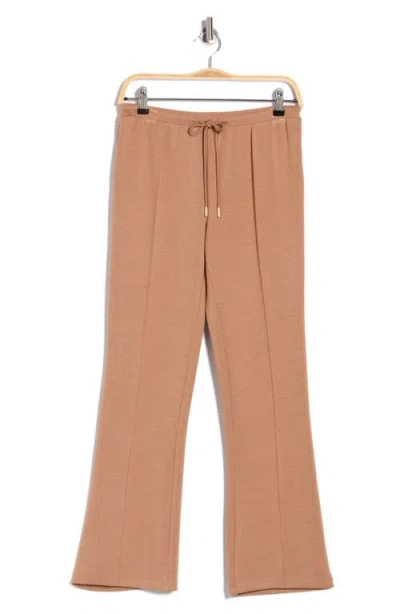 Nanette Lepore Play Front Seam Scuba Knit Flare Pants In Brown