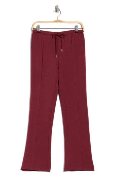 Nanette Lepore Play Front Seam Scuba Knit Flare Pants In Red