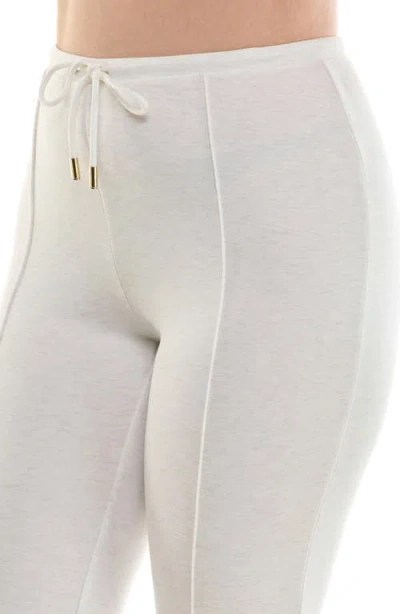 Nanette Lepore Play Front Seam Scuba Knit Flare Pants In White