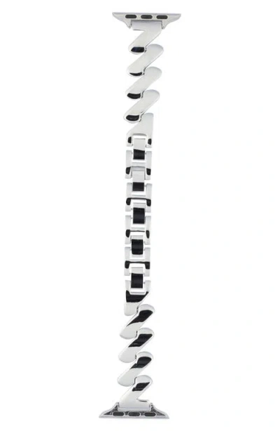 Nordstrom Rack Apple Watch® Linked Watchband In Silver