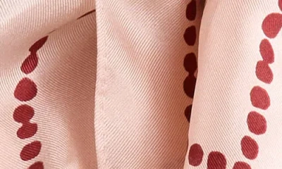 Kate Spade New York Pop Flower Silk Square Scarf In Pink