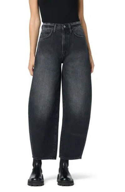 Hudson Jeans Super High Waist Barrel Leg Jeans In Black