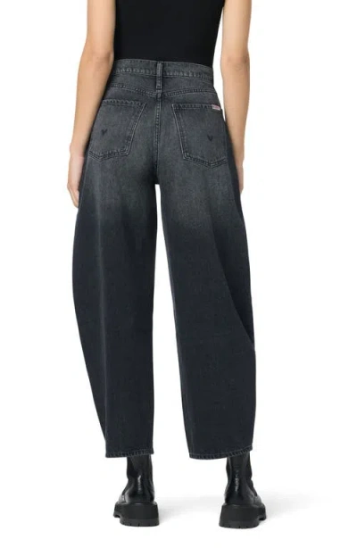 Hudson Jeans Super High Waist Barrel Leg Jeans In Black